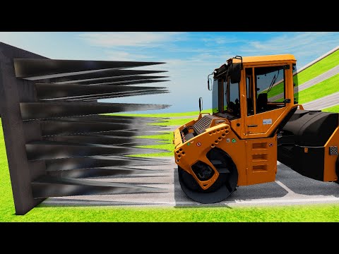 Giant Road Roller vs Everything - BeamNG.Drive #48