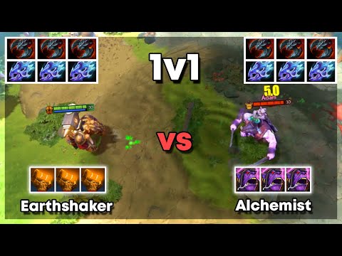 Earthshaker vs Alchemist - Who will win? Dota 2 1v1