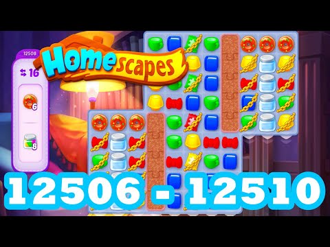 Homescapes Level 12506 - 12510 HD 3 - match puzzle Gameplay | android | IOS | 12507 | 12508 | 12509