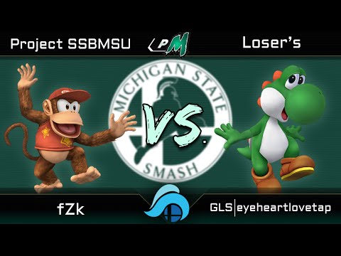 ProjectSSBMSU Project M Top 32 Losers - fZk (Diddy) vs. GLS | Eyeheartlovetap (Yoshi)