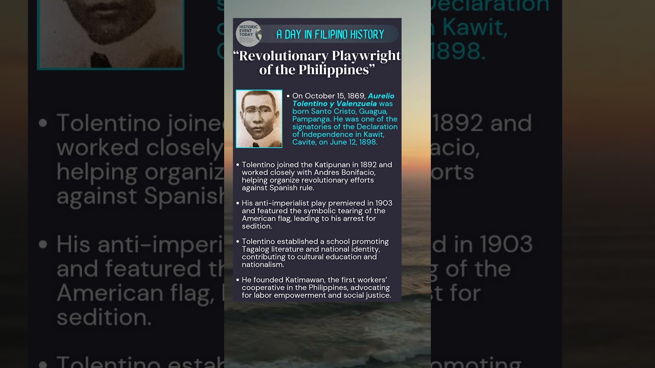 October 15, 1869 - “Revolutionary Playwright of the Philippines”