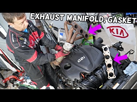 EXHAUST MANIFOLD REMOVAL, EXHAUST MANIFOLD GASKET REPLACEMENT KIA SORENTO, KIA OPTIMA