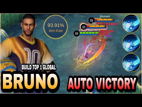 BRUNO BEST BUILD 2023 - INSANE DAMAGE ~ TOP 1 GLOBAL BRUNO ~ MLBB