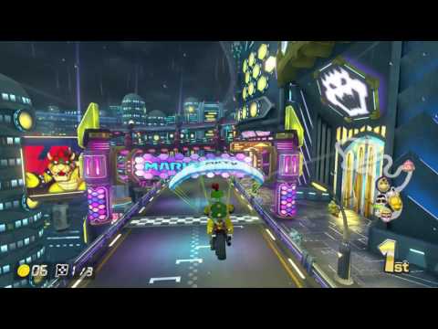 Mario Kart 8 Deluxe: Online VS Match #22 (3DS Neo Bowser City) [1080 HD]