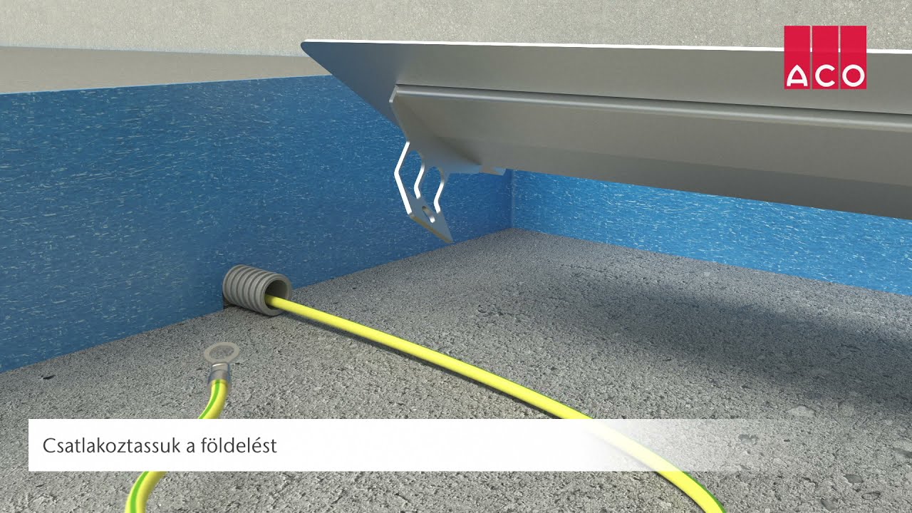 ACO Comfort zuhanyfolyóka beépítése