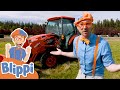 Blippi Learns About Tractors and Construction Vehicles For Kids | Educational Videos For Toddlers