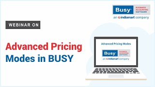 Advanced Pricing Modes in BUSY