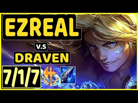 T1 FAKER (EZREAL) vs DRAVEN - 7/1/7 KDA BOTTOM ADC CHALLENGER GAMEPLAY - KR