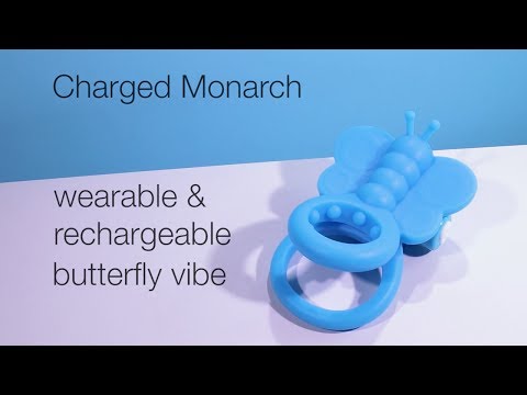 THE SCREAMING O - CHARGED MONARCH WEARABLE BUTTERFLY VIBE BLACK