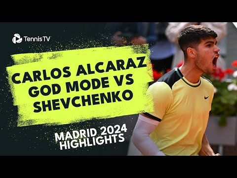 Carlos Alcaraz GOD MODE vs Shevchenko | Madrid 2024 Highlights