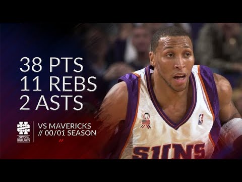 Shawn Marion 38 pts 11 rebs 2 asts vs Mavericks 00/01 season