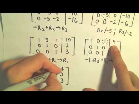Using Gauss-Jordan to Solve a System of Three Linear Equations - Example 1