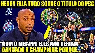 🚨NOSSA! OLHA COMO O HENRY REAGIU AO TITULO DO PSG NA CHAMPIONS!