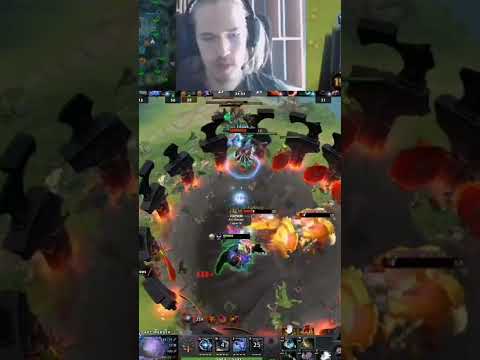 Topson's arc warden 1 vs 5 is real !!!😱😱😱#dota2 #shorts #topson