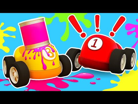 Lehrreicher Zeichentrickfilm für Kinder - Die Helfer Autos. Unordnung in der Werkstatt.