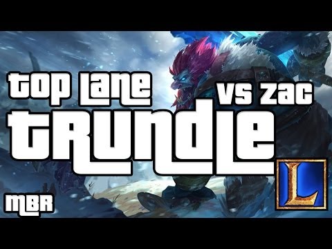 Trundle Vs Zac Top Lane - Season 4 League of Legends Gameplay - HD