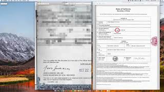 How to Apostille a California Marriage Certificate signed by James Greene