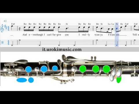Lezioni di Clarinetto Ariana Grande Problem Melodia Tutorial Spartito Imparare Insegnante Metodi Par
