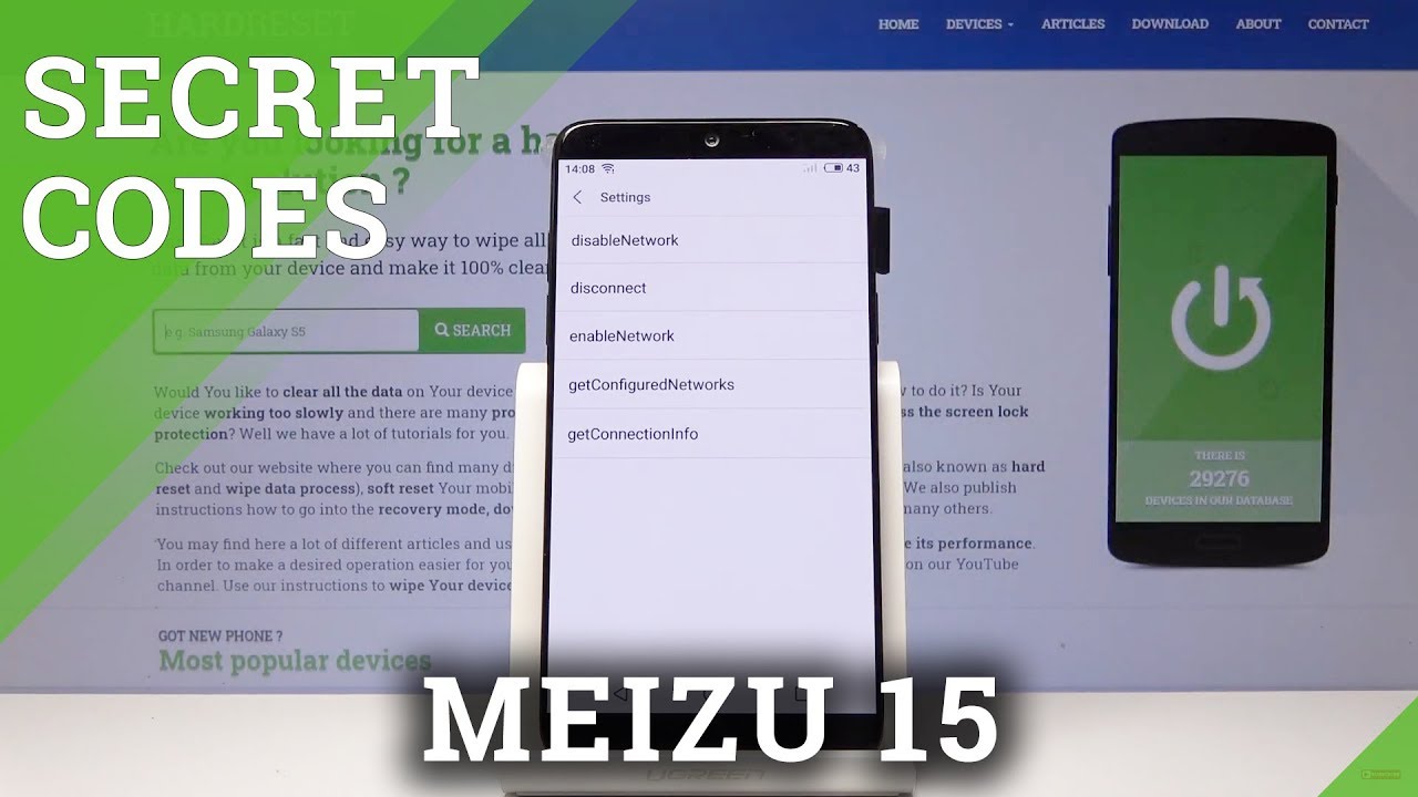 Secret Codes MEIZU 15 - Testing Menu / Device Info