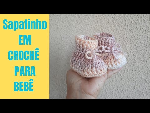 SAPATINHO PARA BEBÊ EM CROCHÊ