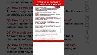 Technical Support Interview Questions and Answers | Tech Support Interview Questions and Answers