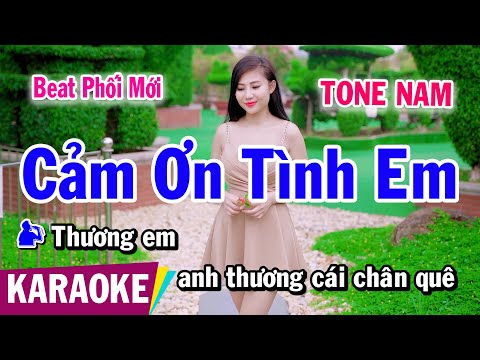 Cảm Ơn Tình Em Karaoke Tone Nam | Thái Học | Karaoke Bình Nguyên