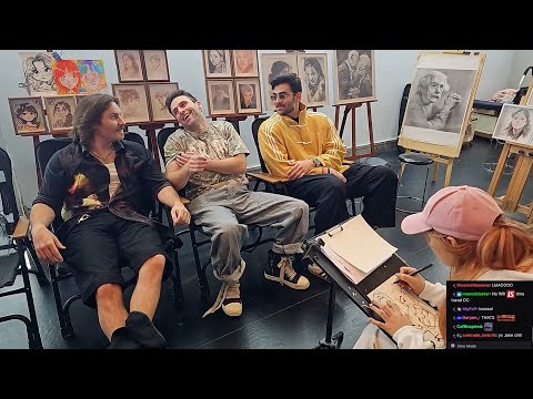 HasanAbi, Will Neff, Austin Show, JakeNBakeLIVE, Christian Explore Shanghai & Get Caricature Art