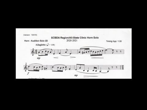 SCBDA Region/All State Clinic Horn Solo