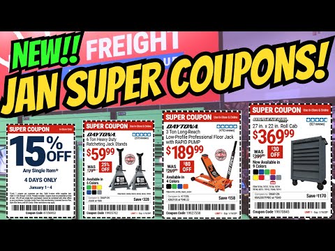 NEW Harbor Freight January 2026 SUPER COUPONS!! (12/29–1/19)