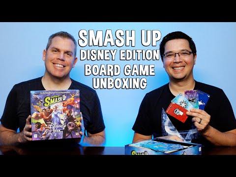 Unboxing Smash Up: Disney Edition -  Shuffle Building Card Game