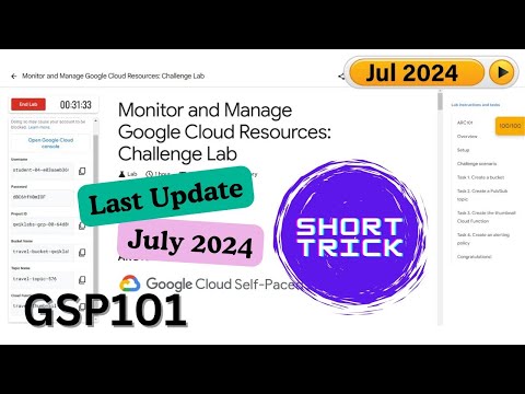 [2024] Monitor and Manage Google Cloud Resources: Challenge Lab | #ARC101 | #qwiklabs | #ShortTrick