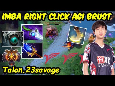 Talon 23savage Slark 13K MMR Carry - IMBA RIGHT CLICK AGI BRUST Dota 2 pro Gameplay
