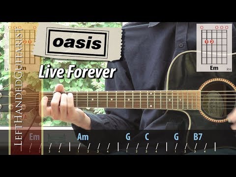 Oasis - Live Forever | acoustic guitar lesson