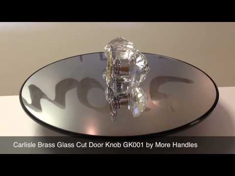 Carlisle brass glass cut door knob gk001