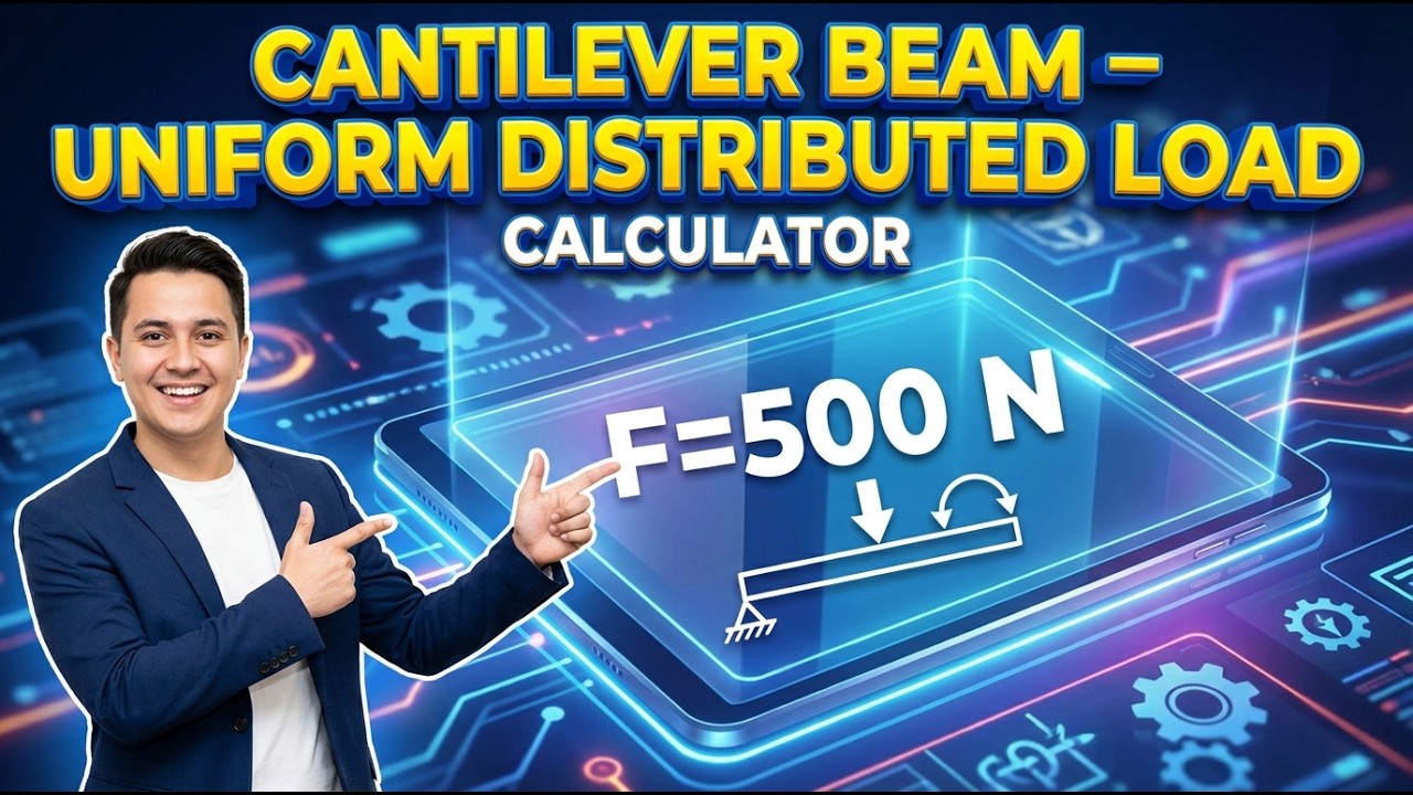 Cantilever Beam Calculator — Uniform Distributed Load