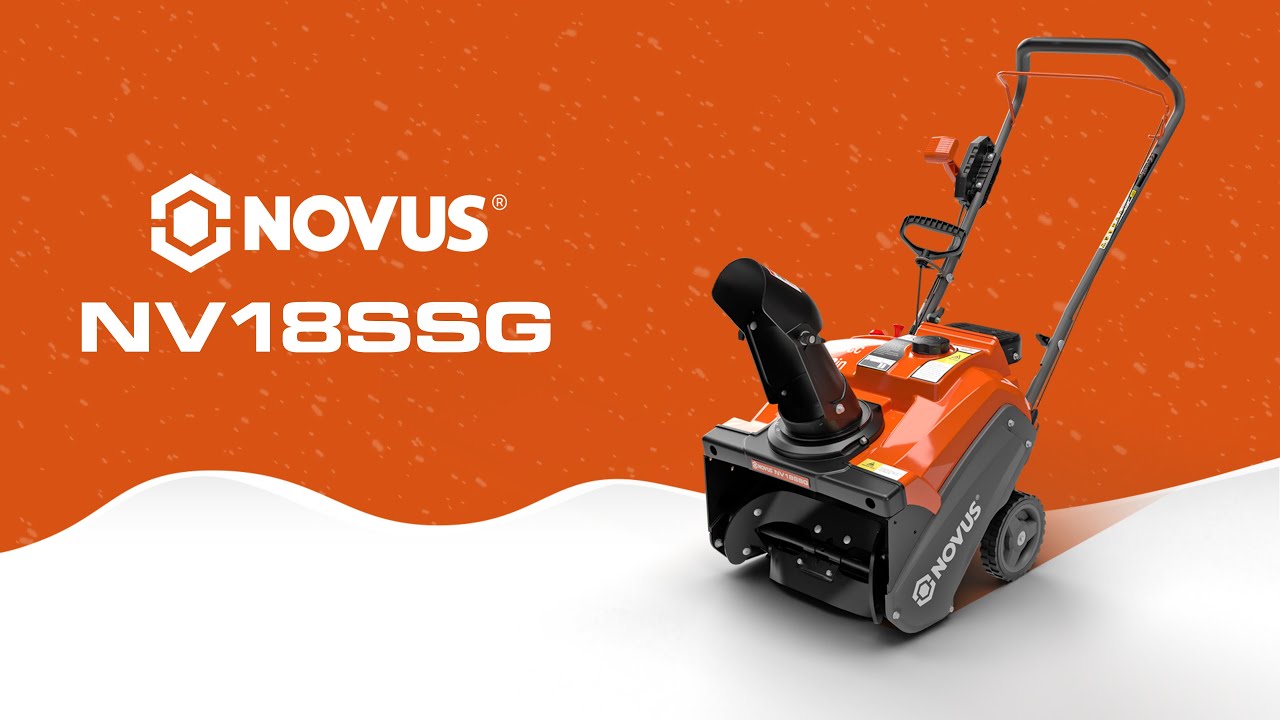 NOVUS NV18SSG 18″ Gas Powered Single Stage Snow Blower