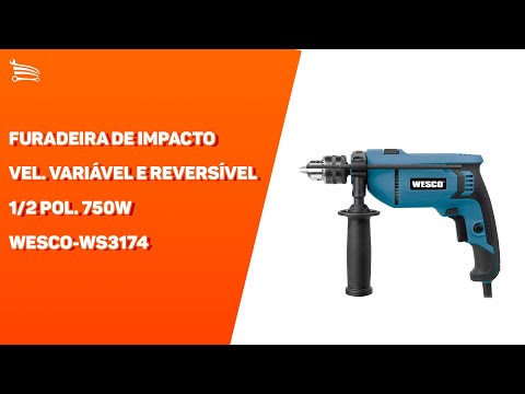 Furadeira de Impacto Vel. Variável e Reversível 1/2 Pol. 750W  - Video