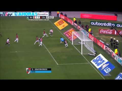 Gol de Driussi. River 1 Colón 1.Fecha 18.Torneo Primera División 2015.Fútbol Para Todos
