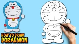 How to draw Doraemon - Easy step-by-step drawing tuturial