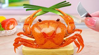 Mini Seafood Recipes 😋 How To Make Miniature Crab Rangoon Wontons 🦀 Tina Mini Cooking