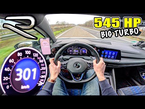 545HP VW GOLF R MK8 is *INSANELY FAST* on the UNLIMITED AUTOBAHN!