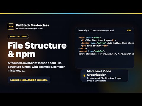 File Structure Npm Explained Fullstack Masterclass Javascript Course