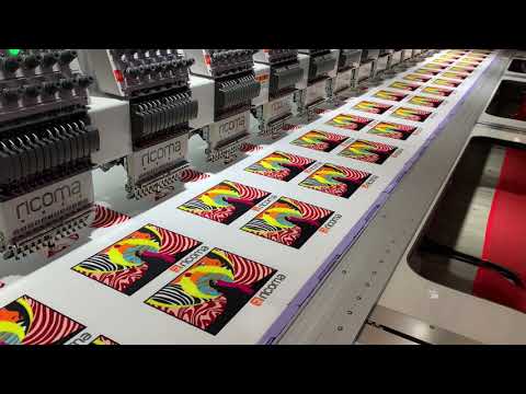 Ricoma Multi Head Flat Bed Embroidery Machine || 20Head-12Needle