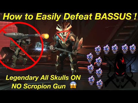 Easily Defeat BASSUS Legendary All Skulls On!  How to Easily Kill BASSUS without The Scorpion Gun!