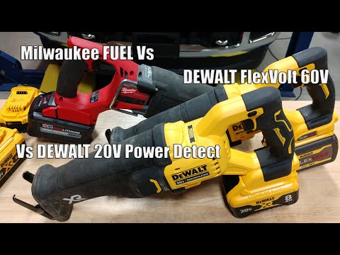 DEWALT XR Power Detect 20V Reciprocating Saw DCS368 Vs Flexvolt 60v DCS389 Vs Milwaukee Fuel 2721-20