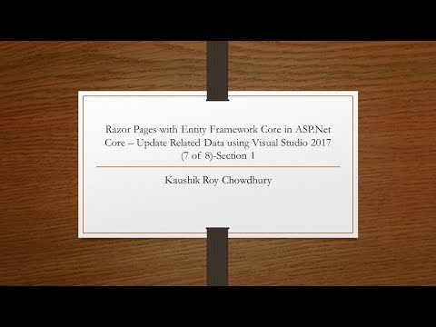 Razor Pages with Entity Framework Core in ASP Net Core Update Related Data 7 of 8 Section 1