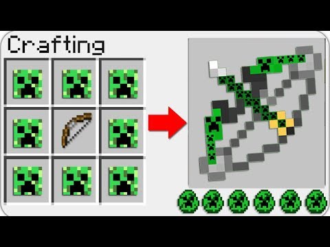 ReynChat - HOW TO CRAFT a CREEPER BOW in Minecraft! SECRET RECIPE *OVERPOWERED*