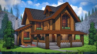 Minecraft: Cozy Wooden Cabin Tutorial