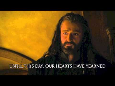 Song of the Lonely Mountain (Lyrics)- with movie footage