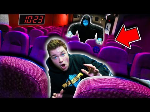 GAME MASTER 24 HOUR HIDE And SEEK Challenge! In Abandoned Movie Theater Video